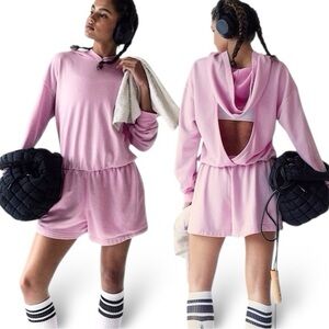 FREE PEOPLE MOVEMENT - SUCH A FLIRT HOODED LONG SLEEVE ROMPER